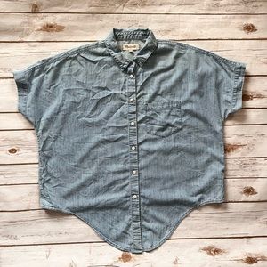💜MADEWELL chambray button front top